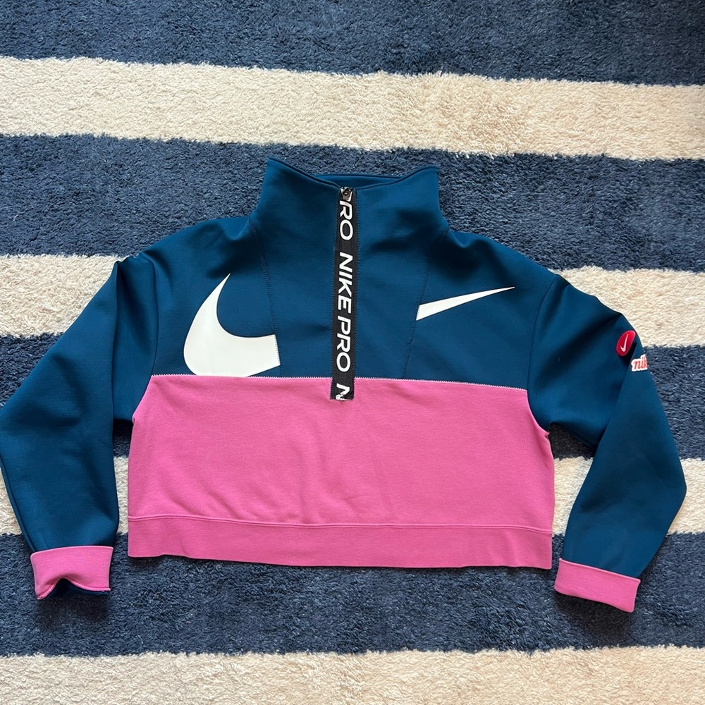 Nike Pro Get Fit Icon Fleece 1/2 Zip Jacket Size Small